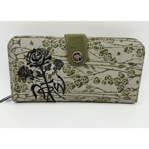 NOTW "Not of This World" Green and Black Floral Wallet - Picture 1 of 6